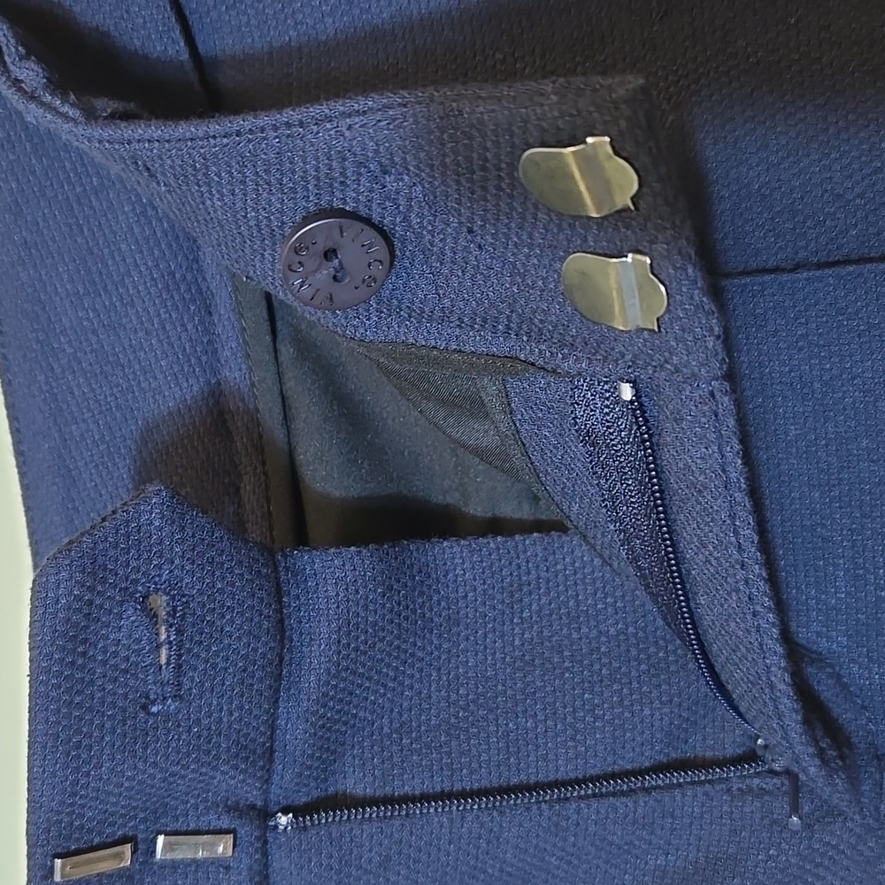 Vince Navy Wool Blend Crop Trouser Pant‎ Size 6 Coastal Workwear - Picture 5 of 15